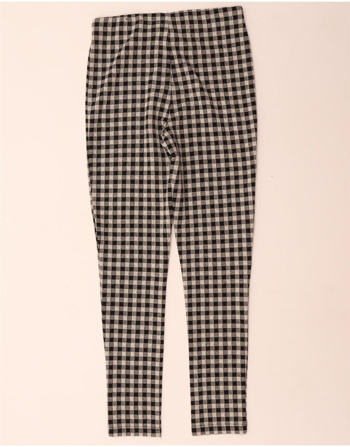 Calça feminina casual skinny Zara médio W28 L29 poliéster guingão preto