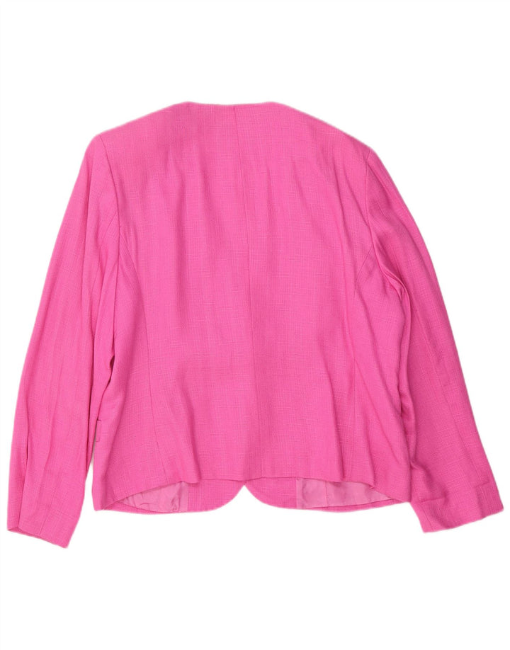 Luisa Spagnoli Jaqueta blazer feminina com 2 botões IT 48 XL acetato rosa