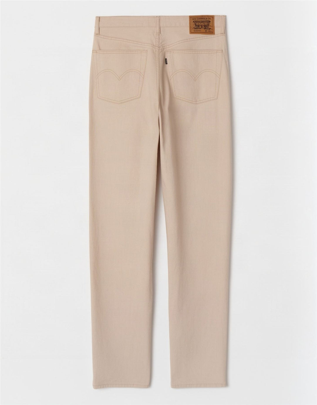 Jeans retos masculinos Levi's W36 L34 algodão bege