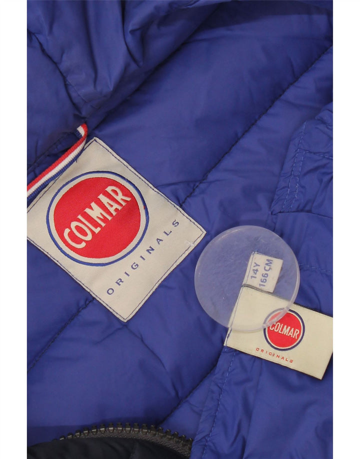 Casaco acolchoado com capuz Colmar Boys 13-14 anos azul marinho