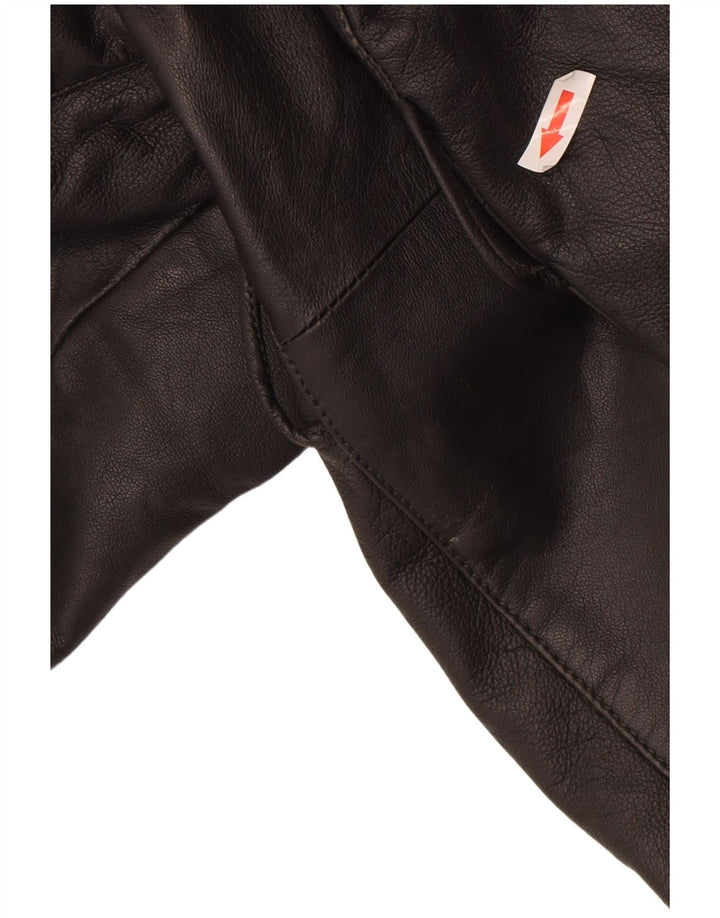 Jaqueta de couro masculina vintage IT 56 3XL couro preto