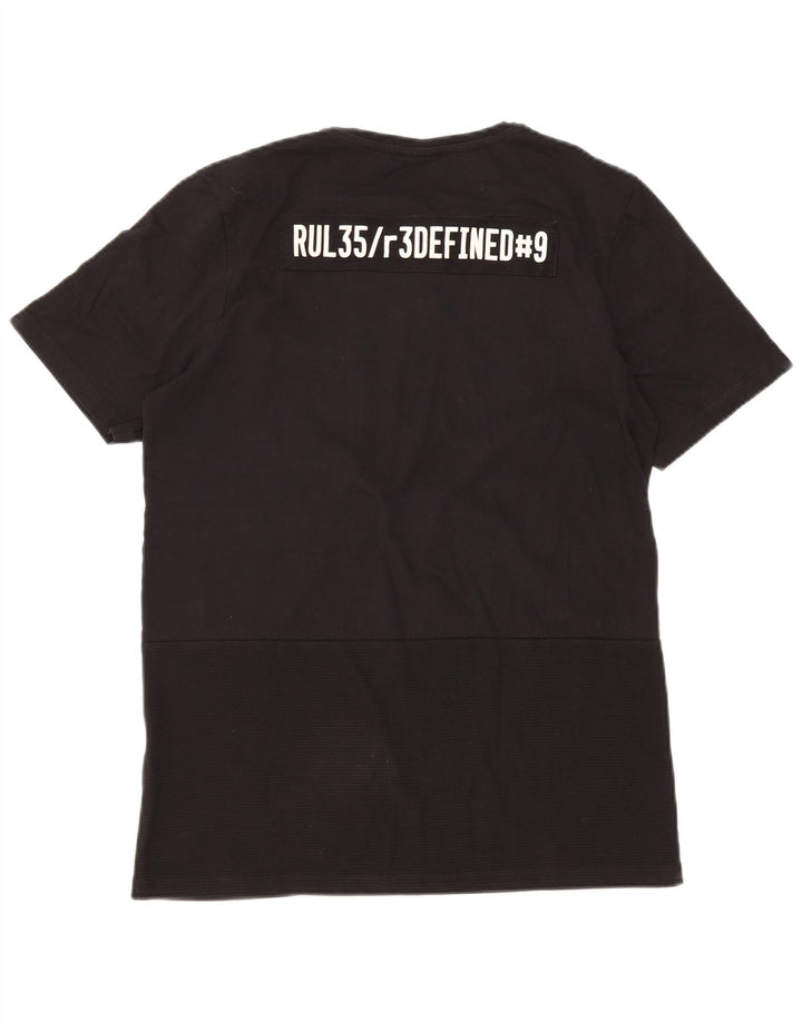 Camiseta gráfica masculina JACK & JONES XL preta