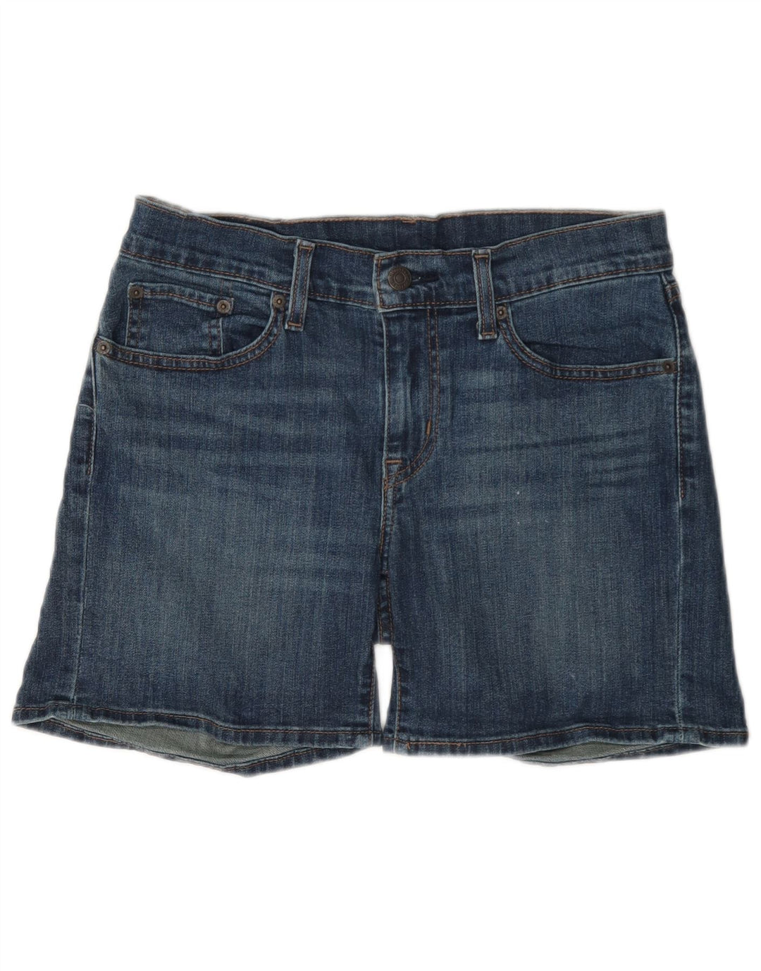 Shorts jeans feminino Levi's W28 algodão azul médio