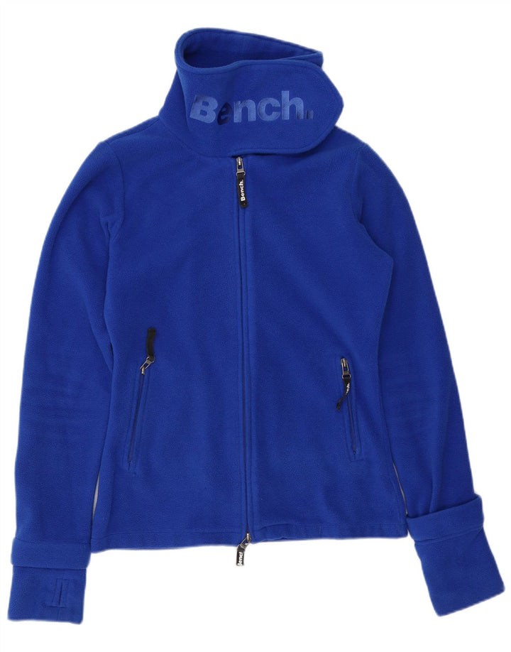 Jaqueta feminina de lã gráfica BENCH UK 14 poliéster azul médio