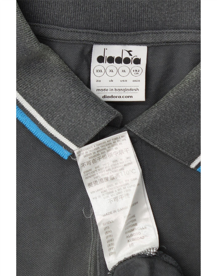 Camisa polo masculina DIADORA XL algodão cinza