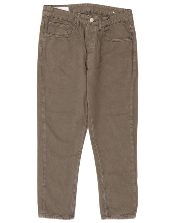 Zara Mens Jeans Cropped EU 40 Médio W31 L26 Cinza