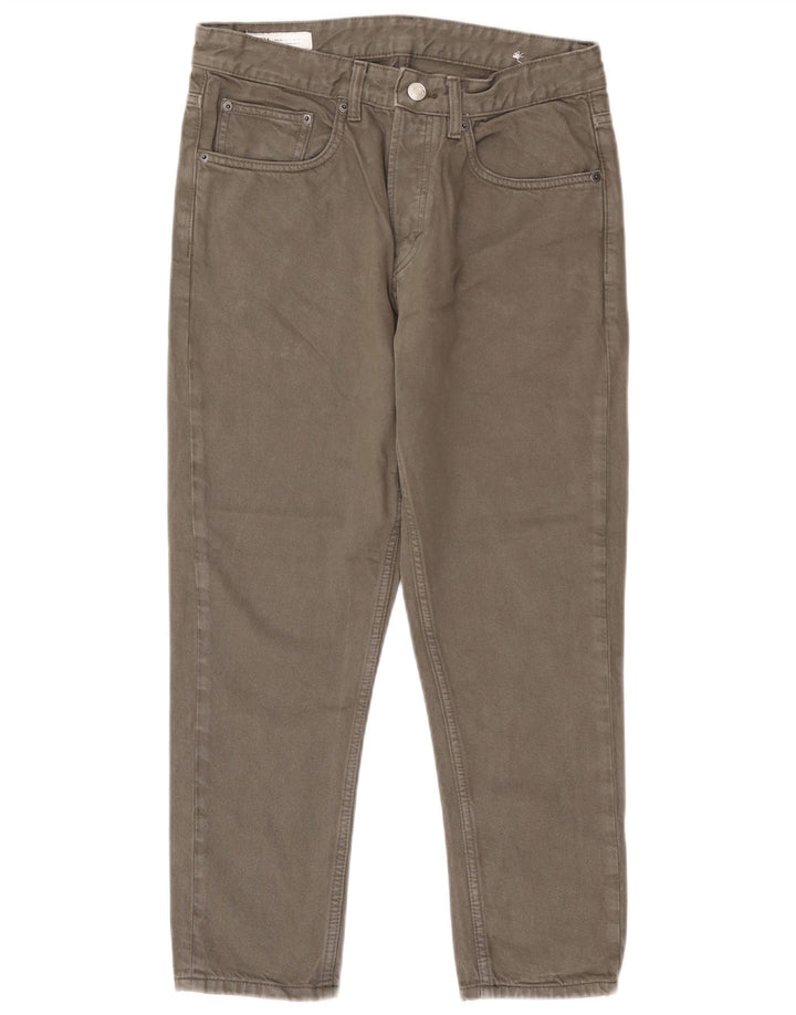 Zara Mens Jeans Cropped EU 40 Médio W31 L26 Cinza