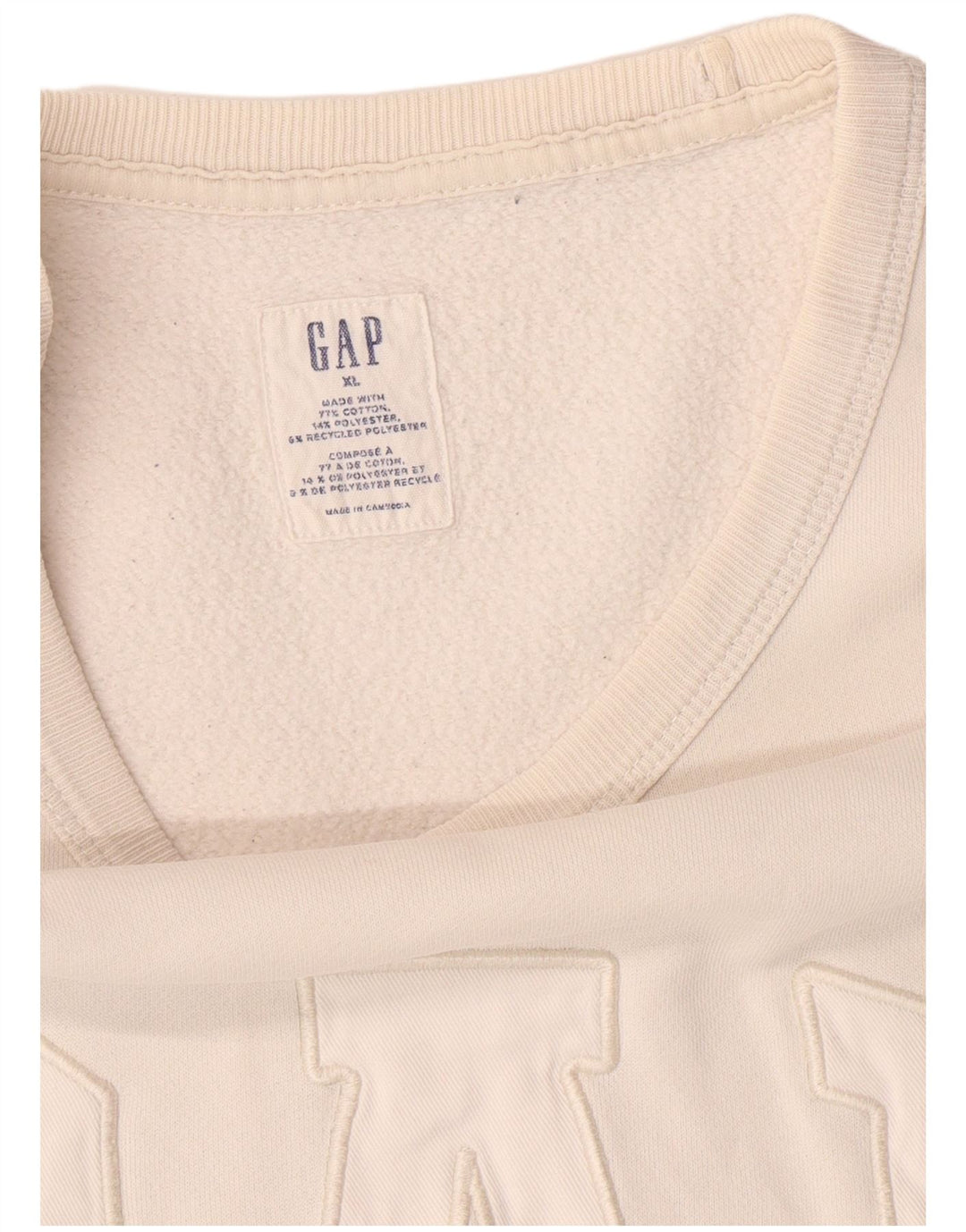 GAP moletom gráfico masculino Jumper XL algodão branco
