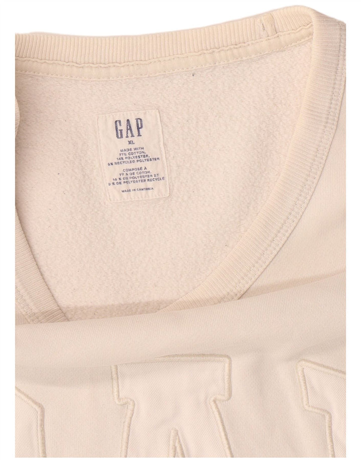 GAP moletom gráfico masculino Jumper XL algodão branco