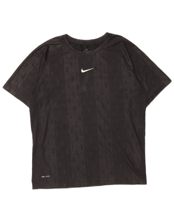Camiseta Nike Boys Dri Fit Graphic Top 13-14 Anos XL Preto Listrado
