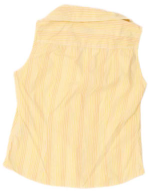 Camisa feminina sem mangas Henry Cottons IT 42 listrada amarela média