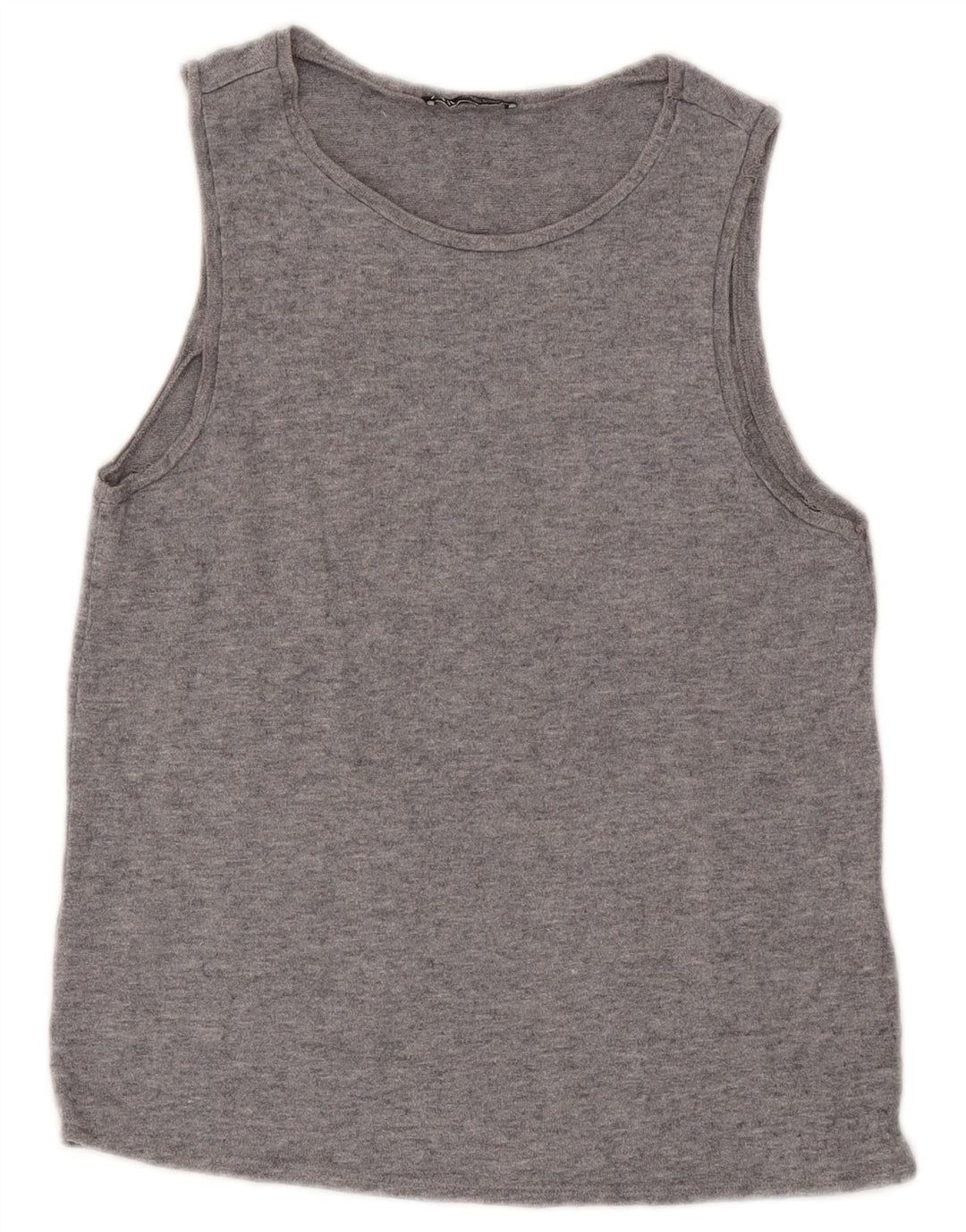 Colete feminino Zara UK 10 viscose manchada cinza pequena