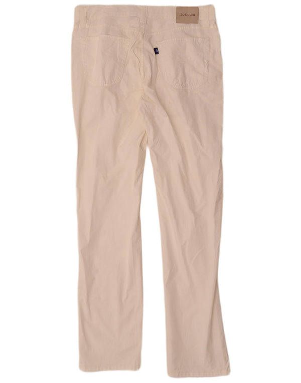 Calça casual reta masculina Jeckerson W36 L36 algodão branco