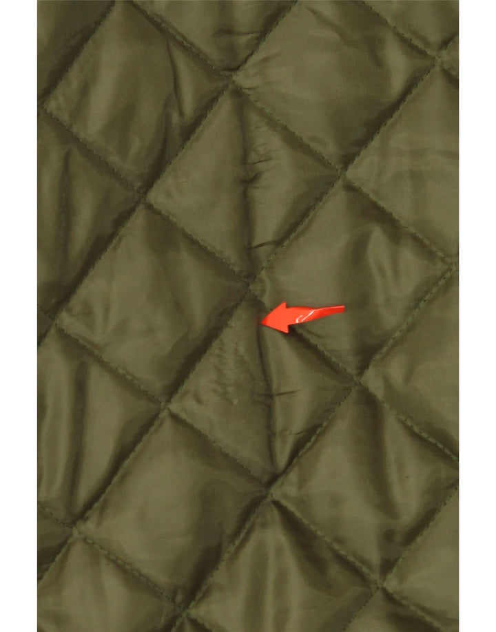 Jaqueta acolchoada masculina VINTAGE UK 42 XL cáqui poliéster