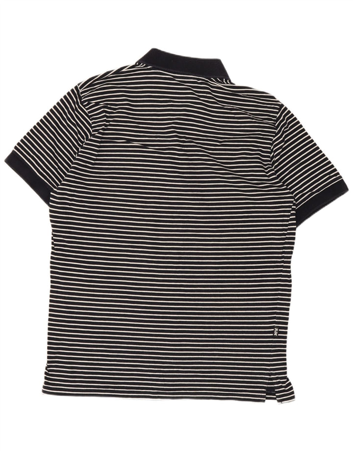 Camisa polo masculina Franklin & Marshall média listrada azul marinho