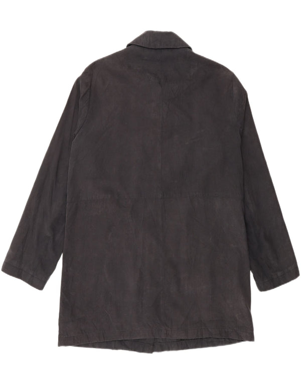 Sobretudo feminino London Fog UK 14 poliéster preto médio