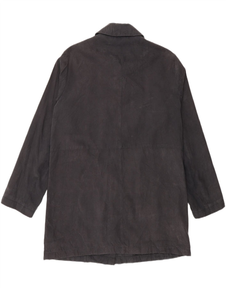 Sobretudo feminino London Fog UK 14 poliéster preto médio