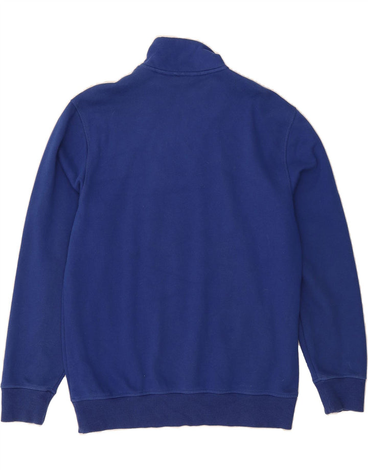 IZOD Mens Zip Neck Sweatshirt Jumper Large Blue Cotton Vintage Izod and Second-Hand Izod from Messina Hembry 