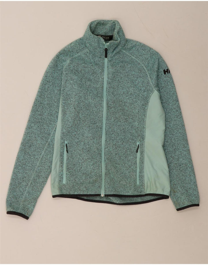 HELLY HANSEN Jaqueta feminina de treino UK 14 grande bloco colorido verde