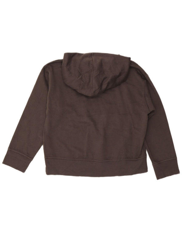Zara Womens Oversized Hoodie Jumper Reino Unido 10 Pequeno Algodão Cinza