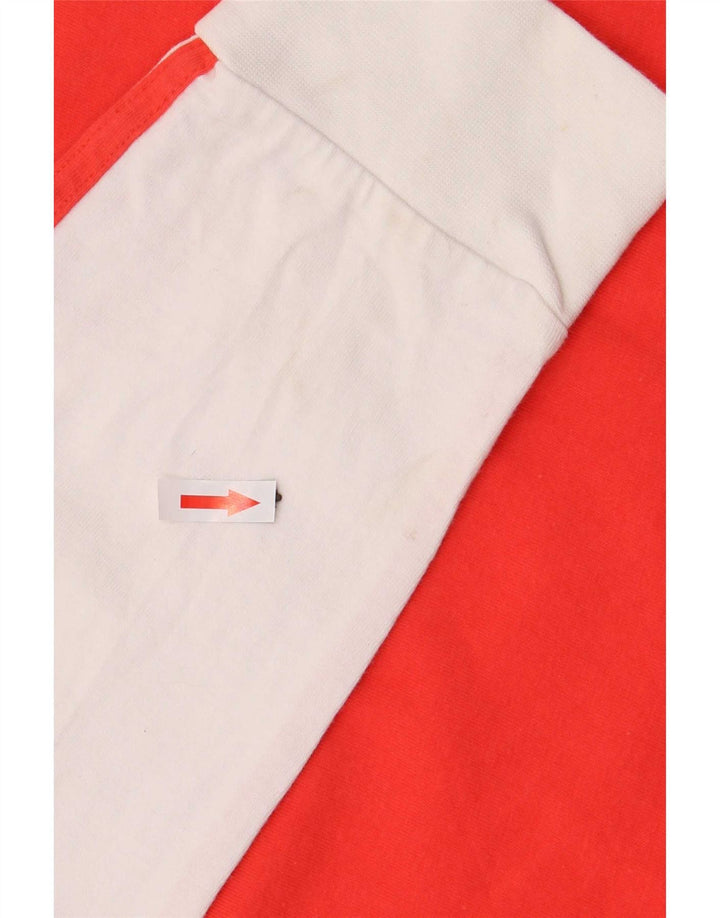 Adidas masculino top manga longa médio vermelho colorblock algodão