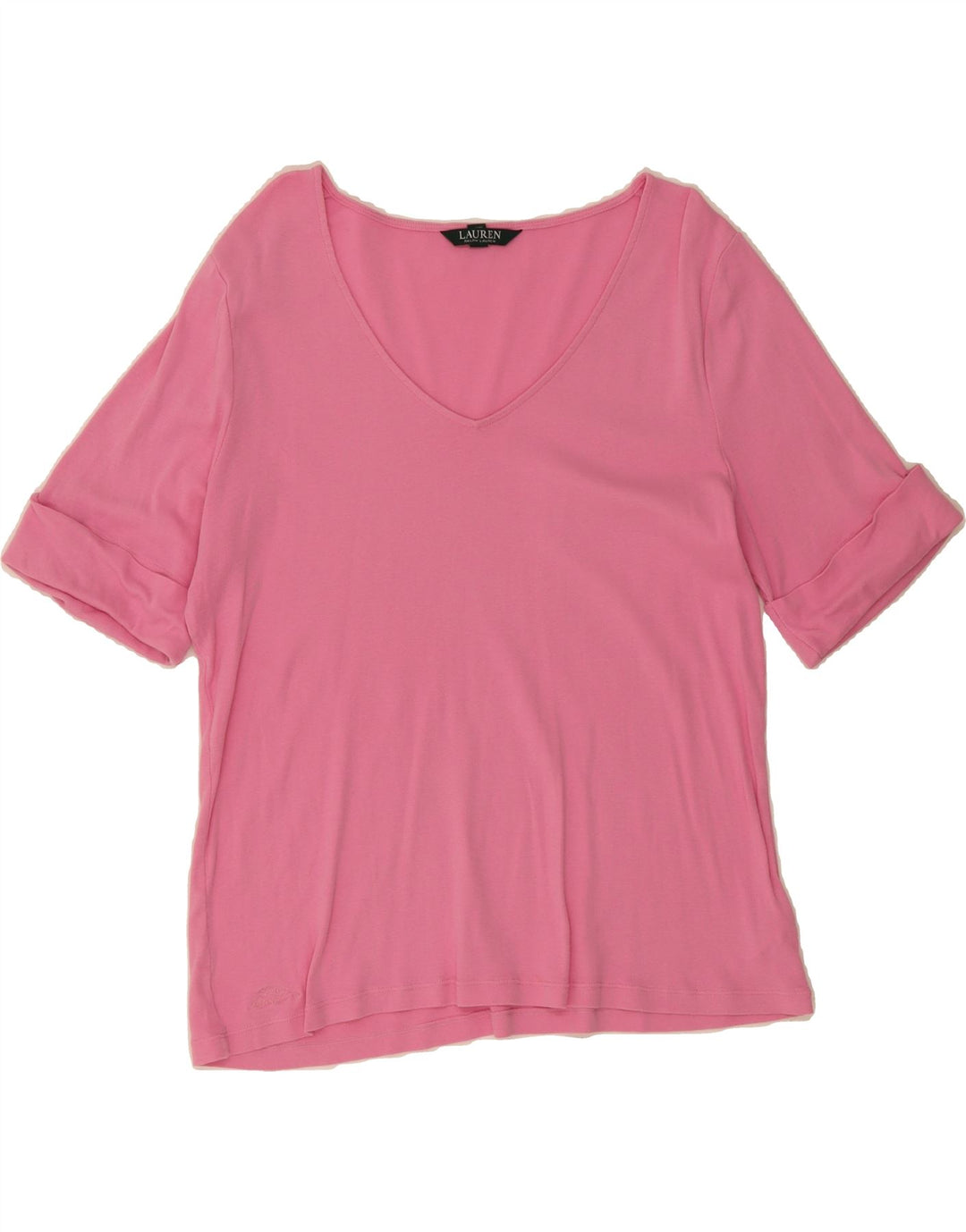 RALPH LAUREN Womens Blouse Top UK 18 XL Pink Cotton Vintage Ralph Lauren and Second-Hand Ralph Lauren from Messina Hembry 