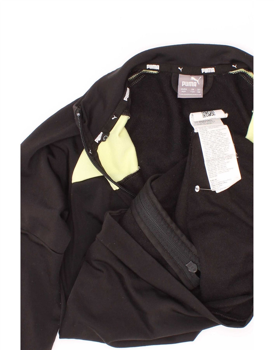 Jaqueta Puma Meninos Treino Top 7-8 Anos Preto Colourblock Poliéster