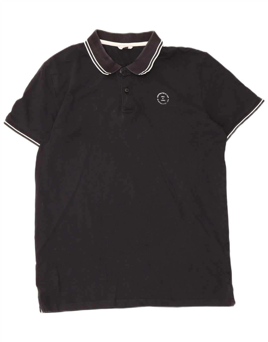 Camisa polo masculina Jack & Jones XL preta listrada
