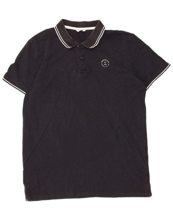 Camisa polo masculina Jack & Jones XL preta listrada