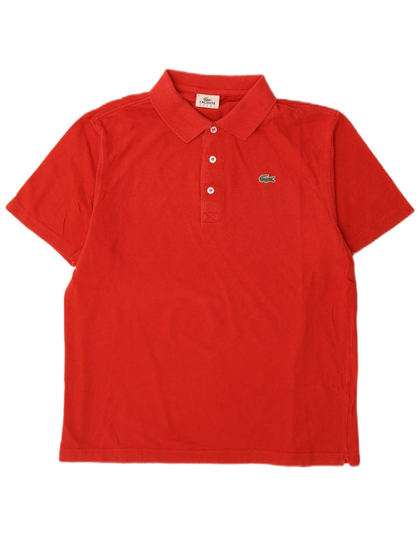 Camisa polo masculina Lacoste tamanho 5 grande algodão vermelho