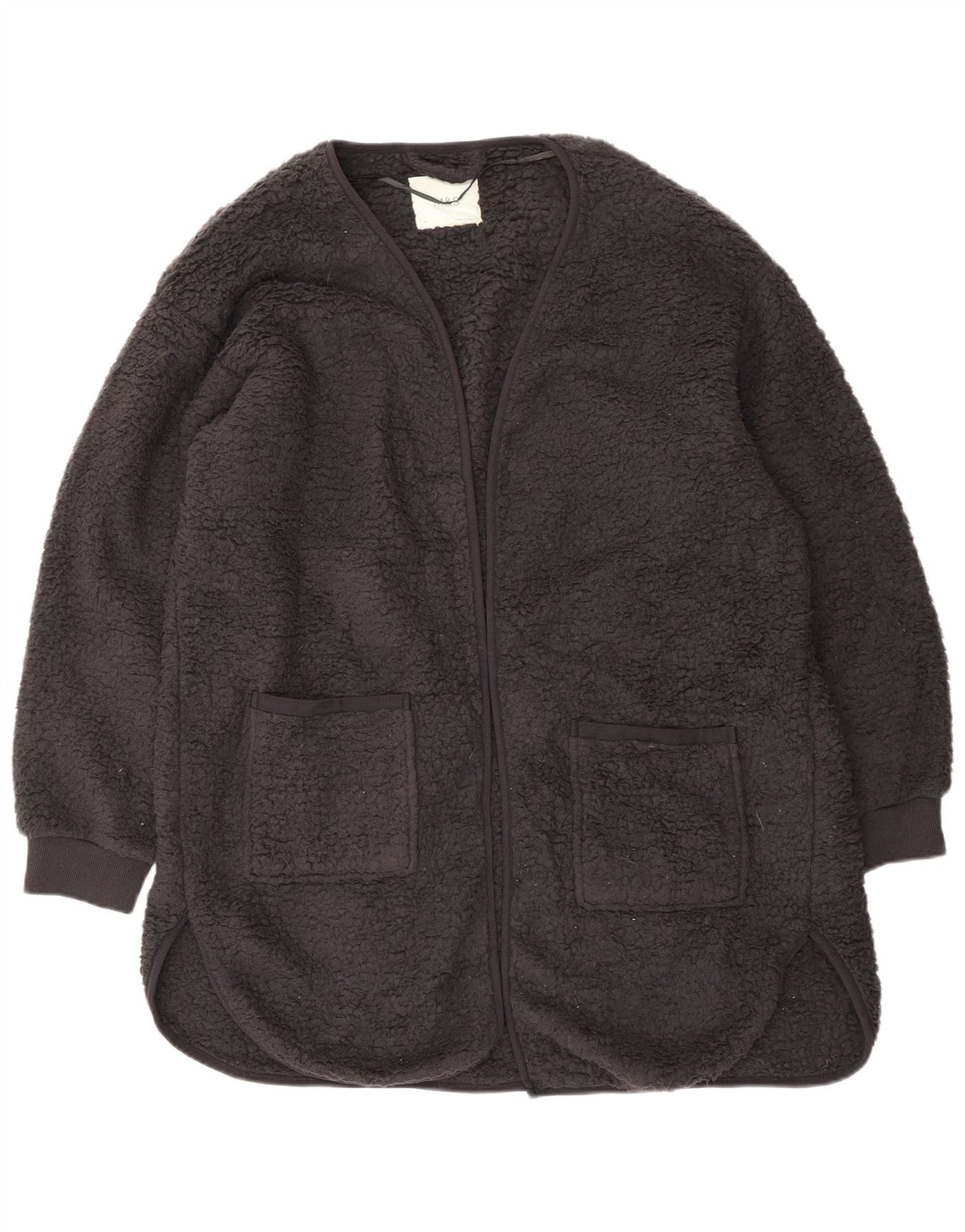 Suéter cardigã feminino longline MARKS & SPENCER Reino Unido 14 médio preto
