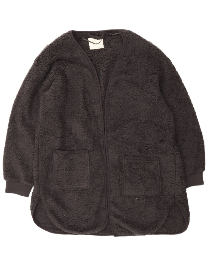 Suéter cardigã feminino longline MARKS & SPENCER Reino Unido 14 médio preto