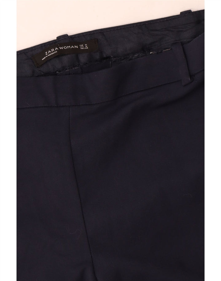 Calça feminina casual slim Zara médio W28 L26 azul marinho