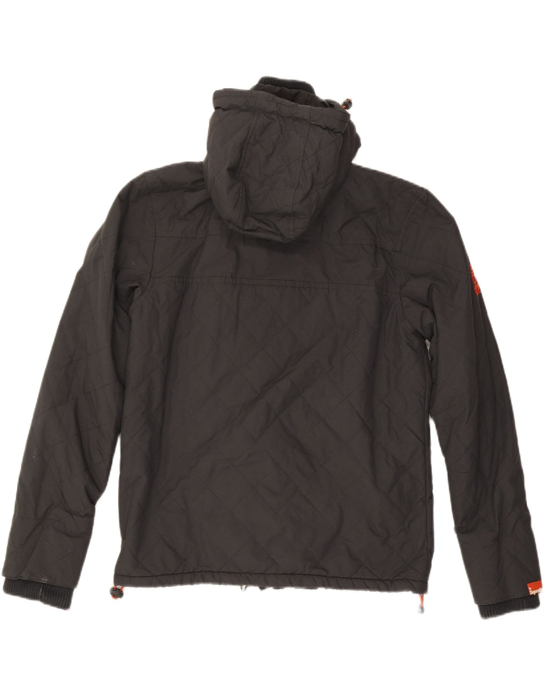 Jaqueta corta-vento masculina Superdry com capuz UK 40 grande cinza nylon