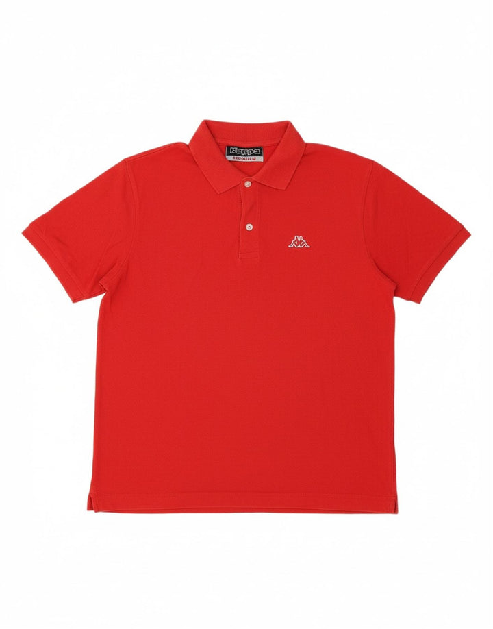 Camisa polo masculina KAPPA de algodão vermelho médio