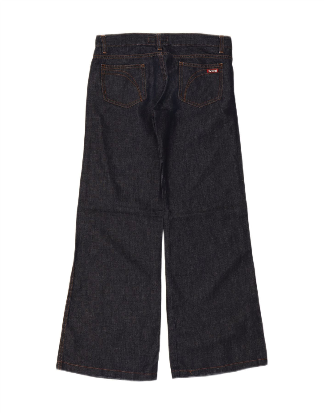 Calça jeans feminina Killah de perna larga W27 L29 algodão azul marinho