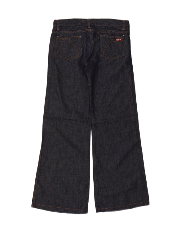 Calça jeans feminina Killah de perna larga W27 L29 algodão azul marinho