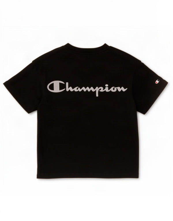 Camiseta Feminina Champion Crop Graphic Top UK 10 Pequena Preta