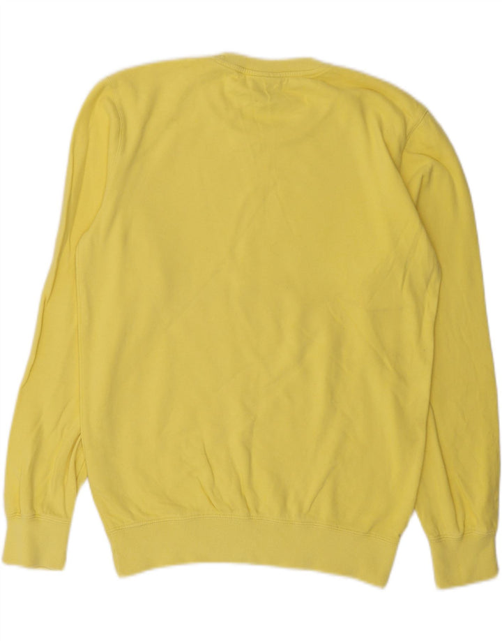 Champion Mens Moletom Jumper XS Algodão Amarelo