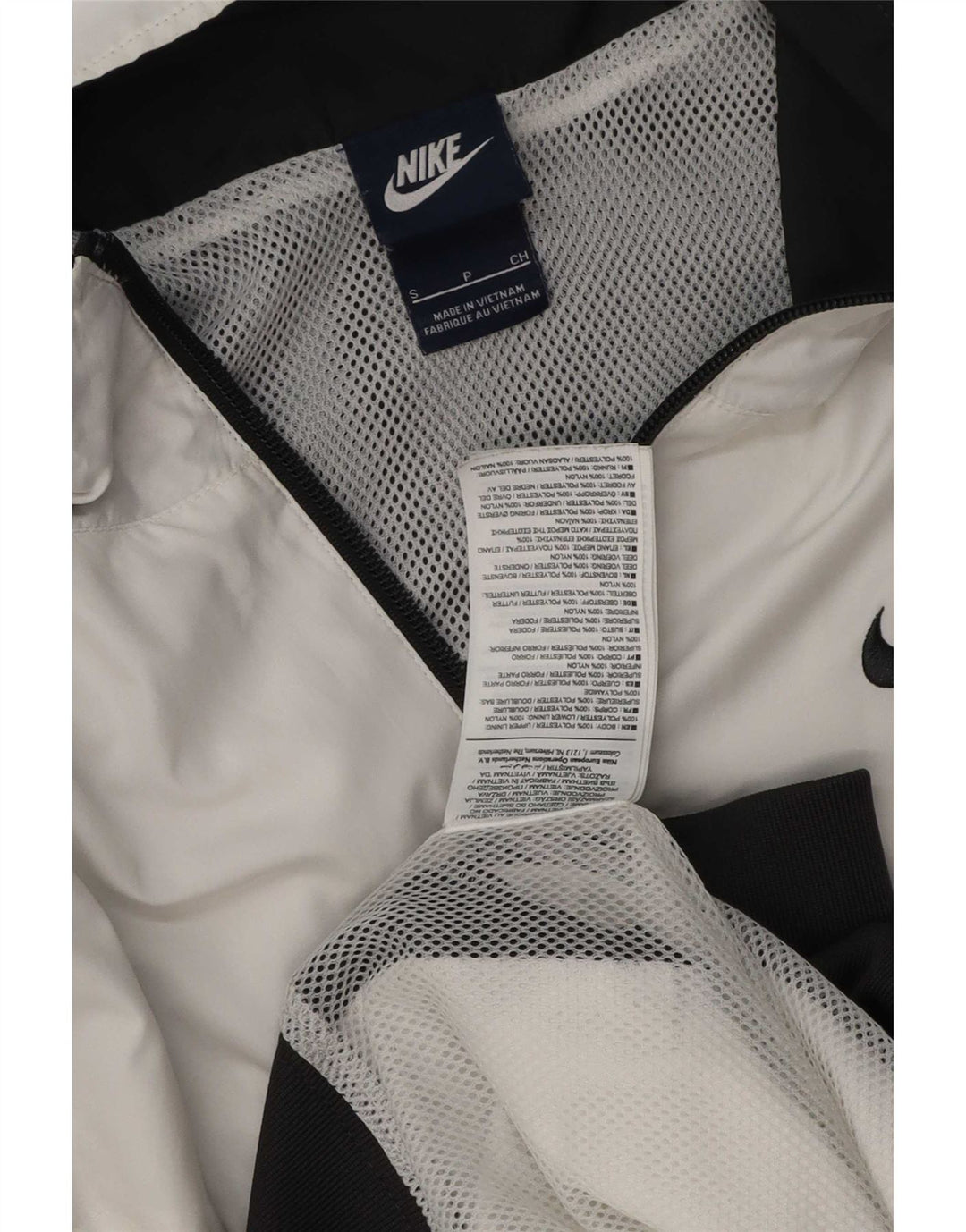 Nike Mens Tracksuit Top Jacket Pequeno Poliéster Branco Colourblock