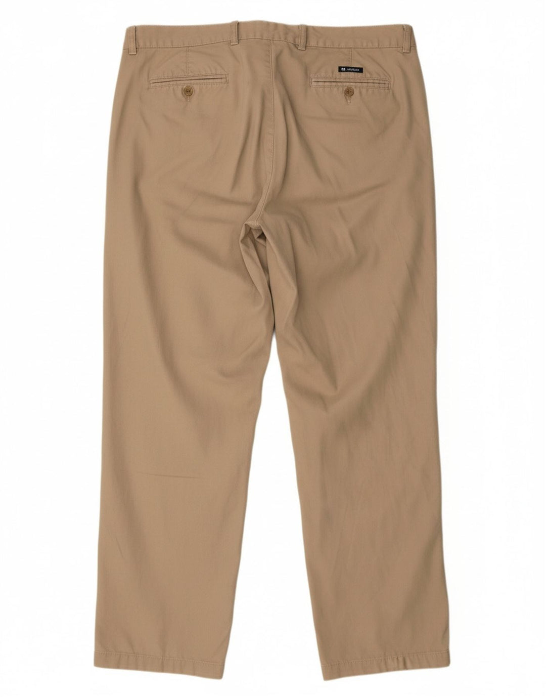 Calça chino reta masculina CHAPS W40 L32 algodão bege clássico