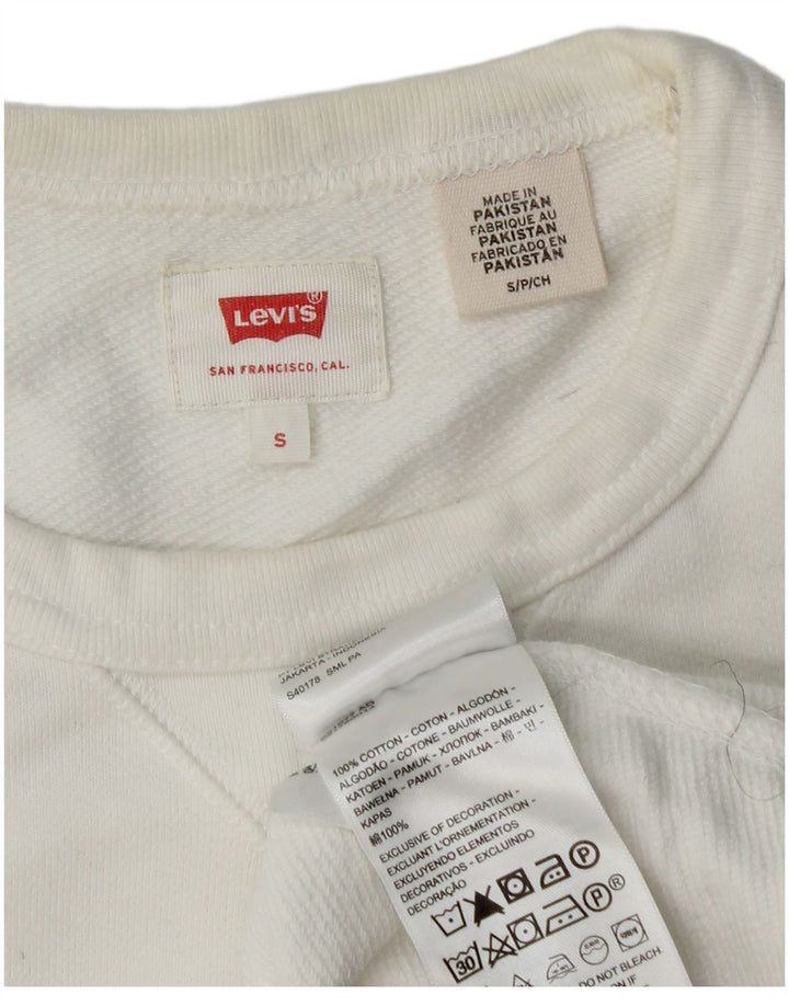 Levi's Moletom Masculino Jumper Pequeno Algodão Branco