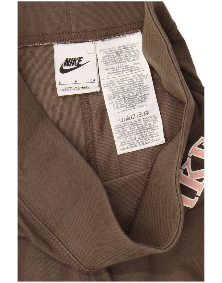 Leggings NIKE feminino gráfico UK 10 pequeno cinza algodão