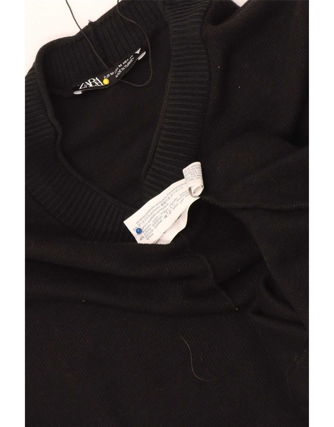 Zara Womens Shift Dress UK 12 Médio Algodão Preto