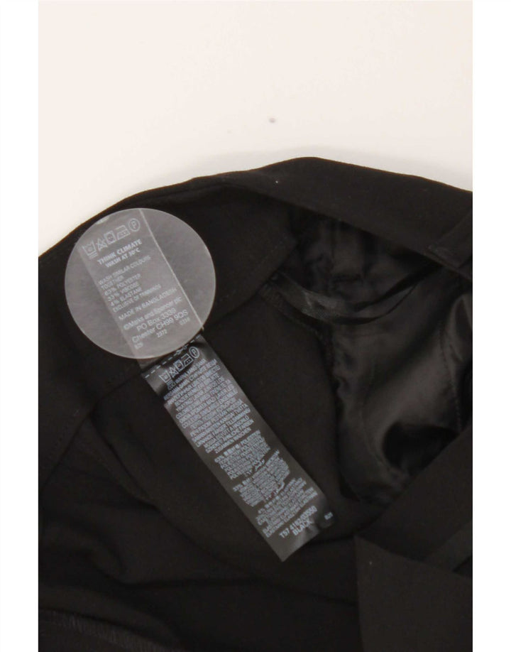Saia lápis feminina Marks & Spencer Reino Unido 12 médio W30 poliéster preto