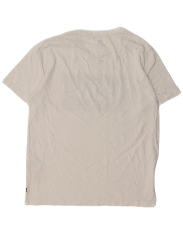 Camiseta gráfica masculina Levi's Top médio algodão branco