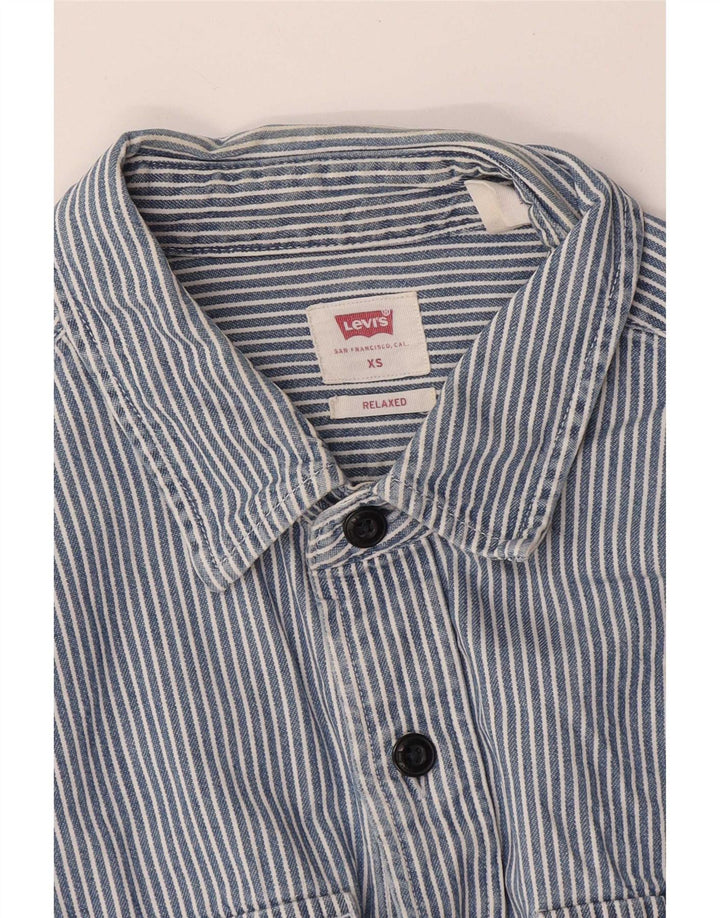 Camisa Levi's Masculina Relaxed Fit XS Azul Riscas