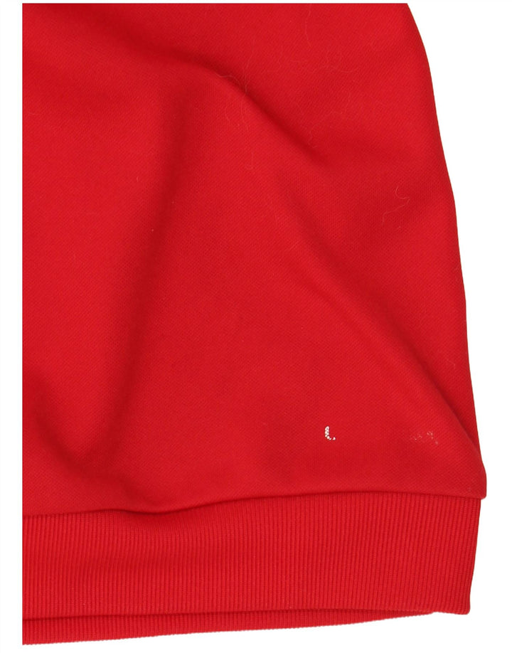 Adidas Mens Moletom Jumper UK 38/40 Médio Vermelho Colorblock Poliéster