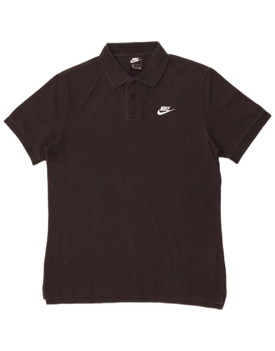 Camisa polo masculina Nike média preta algodão