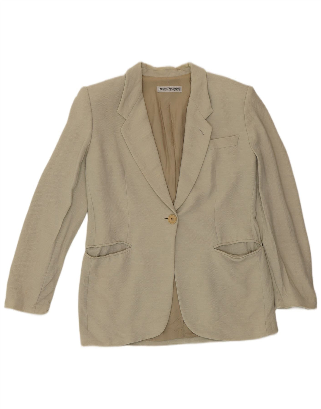 Jaqueta blazer feminina Emporio Armani com 1 botão IT 42 verde médio